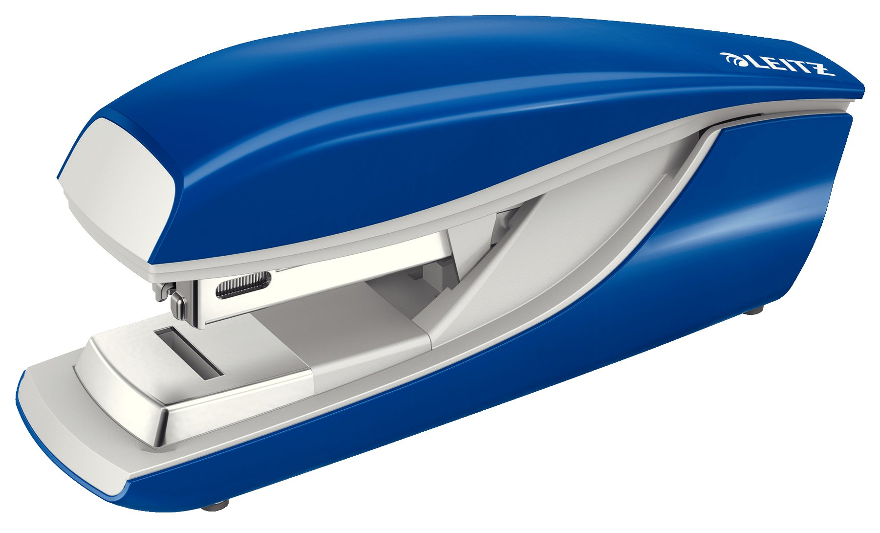 Leitz Stapler, 30 Sheet Capacity, Ergonomic Metal Body, Includes Staples, Flat Clinch, NeXXt Range, 55050035 - Blue