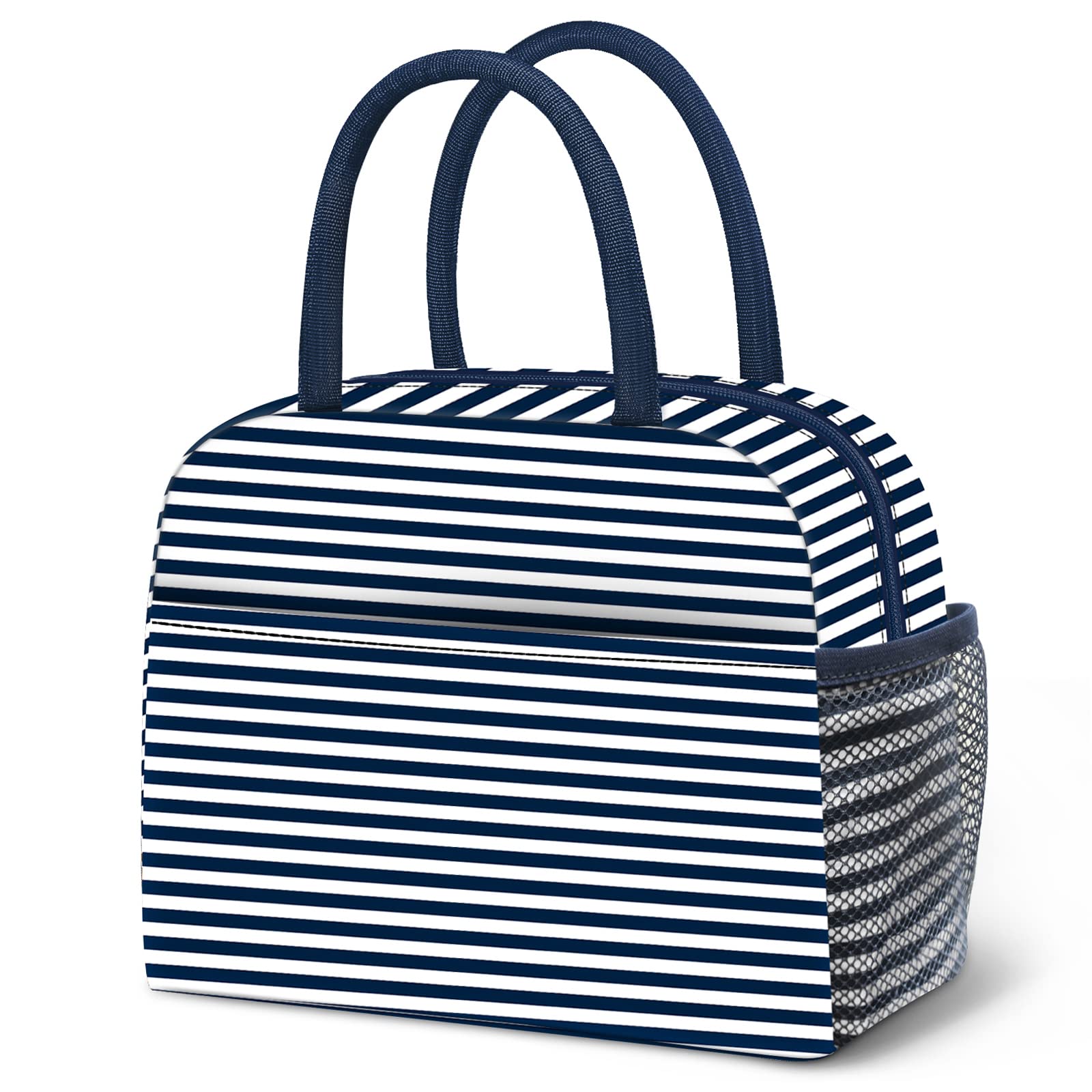 Photo 1 of DALINDA Lunch Bag Women, Lunch Box for Women Men Reusable Insulated Lunch Tote Bag, Handbags Case High Capacity for Travel Work Picnic, Navy Blue