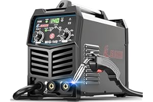 GZ GUOZHI 140A MIG Welder, 3 in 1 Welder FLUX MIG/ARC/Lift TIG Multi-Process Mig Welder, 110V Welding Machine, Welder Machine 110v Flux Core Welder with Welding Gun