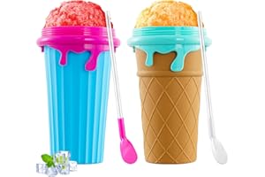 LEEVOT Slushy Maker Cup - TIK TOK Quick Frozen Magic Cup, Double Layers Slushie Cup, DIY Homemade Squeeze Icy Cup, Fasting Cooling Make And Serve Slushy Cup For Milk Shake, Smoothies, Slushies (500 ml, 1)