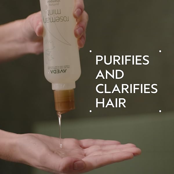 AVEDA ROSEMARY MINT PURIFYING SHAMPOO | CLARIFYING SHAMPOO | GENTLY REMOVES BUILDUP, ADDS SHINE | FOR NORMAL TO OILY HAIR, FINE TO MEDIUM HAIR | INVIGORATING AROMA| 97% NATURALLY DERIVED*, 33.8 FL OZ