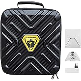KuBeiBear EVA Starlink Mini Case with Carbon Fiber Texture, Lightweight PU Hard Shell Protective Sleeve Cover Bag, Water-Resistant Travel Carry Case for SpaceX Starlink Mini Dish for Camping RV Van