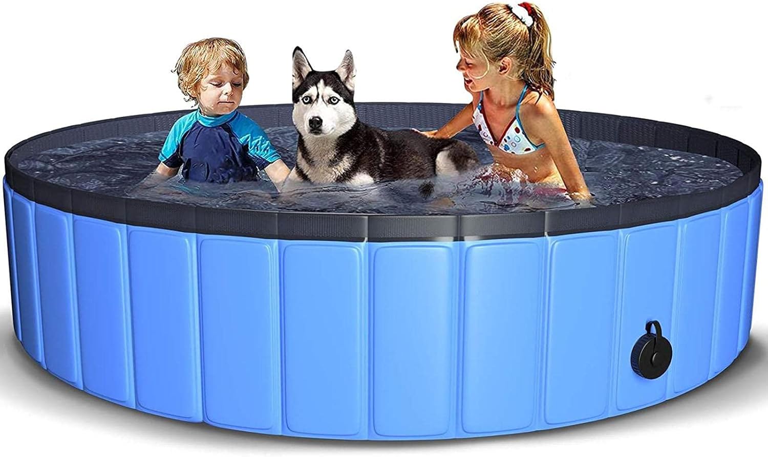 Pet Swimming Pool for Large Dogs, 63 Inch Collapsible Dog Pool
