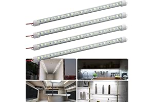 LMGYES 12V Interior LED Light Bar for Car,12V LED Light Strip 54 LEDs Lighting Super Bright 7000K White Color DIY Cabinet LED