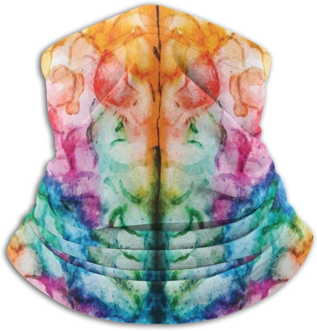 WalterTaylor Vibrant Colorful Human Brain Body Neurology Hemispheres Creative Intelligence Cool Unisex Lightweight Pattern Neck Warmer Collar Scarf，Face Mask Bandanas