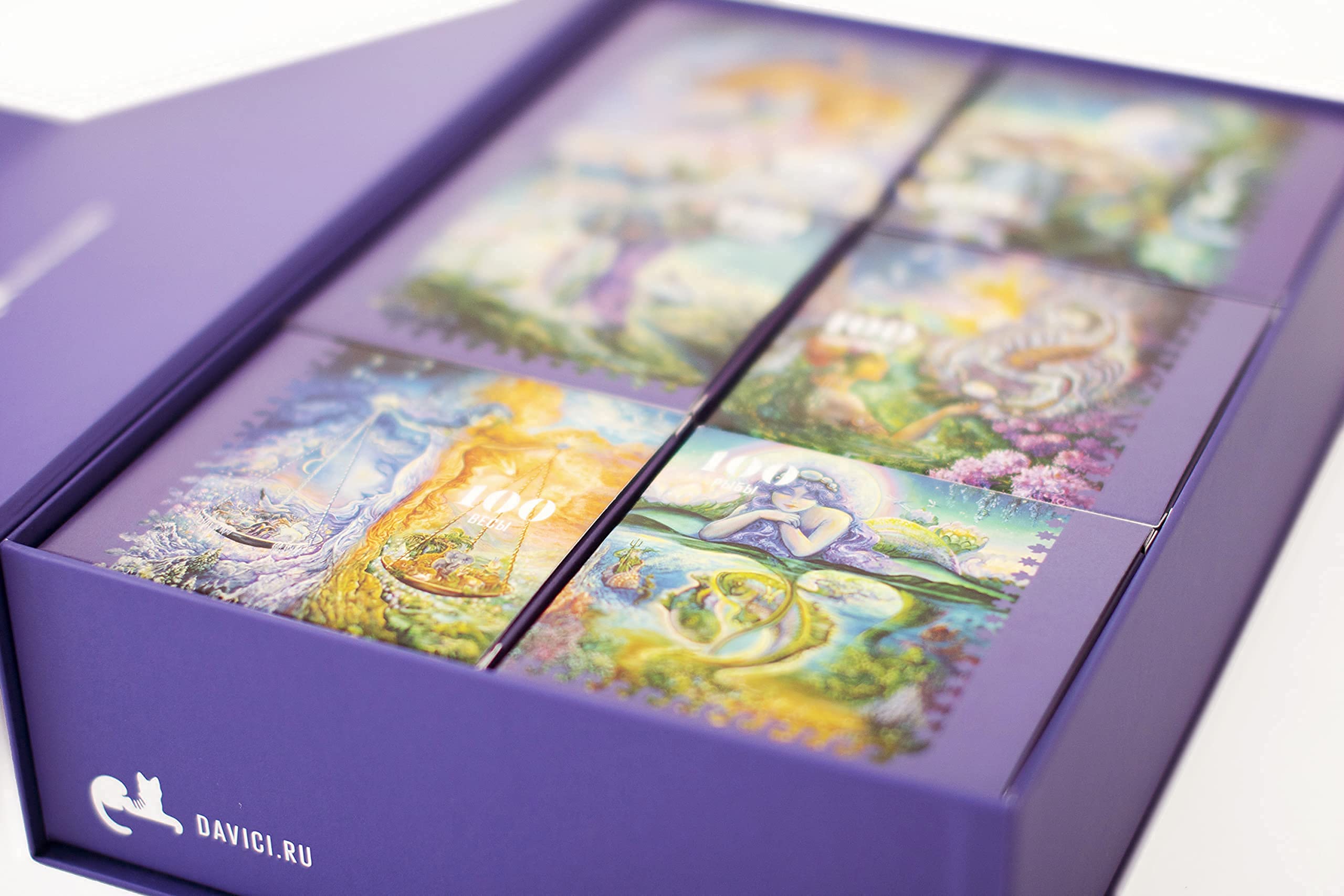 DAVICI Wooden puzzle for adults and children, unique puzzle for the whole family, 600 pieces, Zodiac. Elements of Water and Air