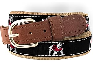 ZEP-PRO NCAA Men's Collegiate Woven Ribbon Belt, Sizes 30-46