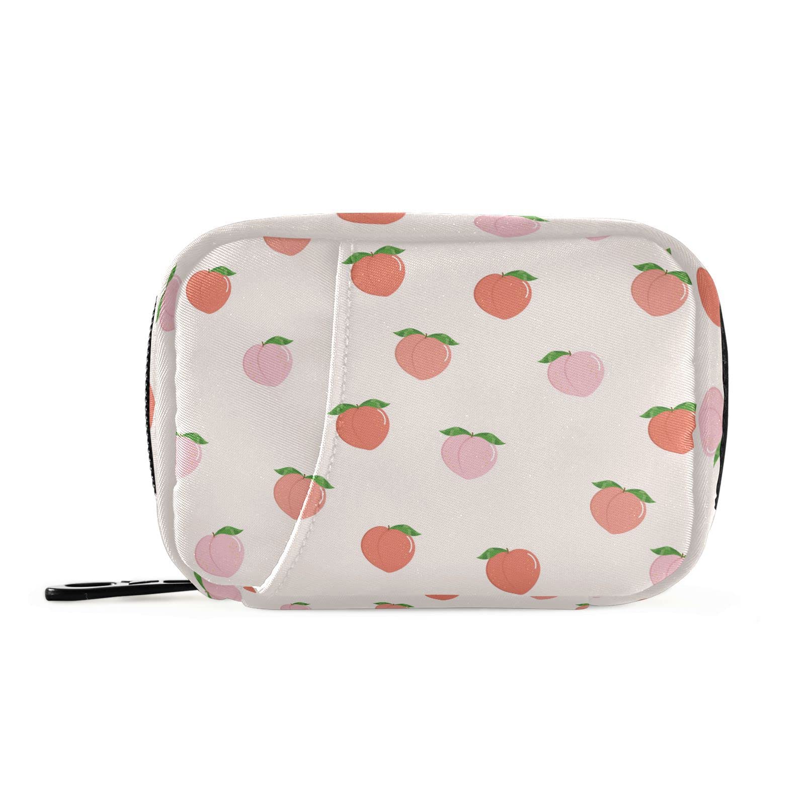 Moyyo Cute Pink Peach Weekly Pill Organiser 7 Day Pill Box with Bag, Multiple Pockets Travel Pill Boxes Tablet Box Portable Daily Medication Organizer Dosette Box for Vitamin Supplement
