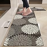 HEBE Anti Fatigue Kitchen Rug Sets 2 Piece Non Slip Kitchen Mats for Floor Cushioned Kitchen Rugs and Mats Waterproof Comfort Standing Mat Runner for Kitchen,Home Office,Sink,Laundry