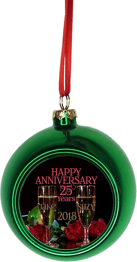Amazon Com Rosie Parker Inc Ornament 25th Anniversary Happy