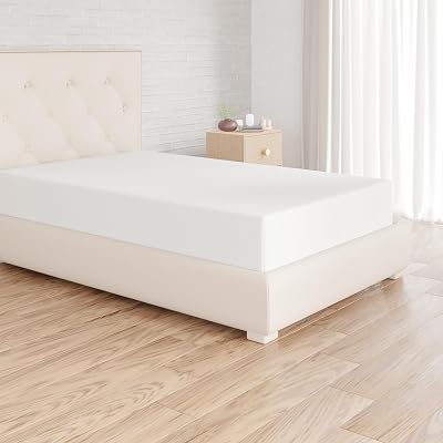 Amazon Basics Soft Microfibre Single Fitted Sheet 90x190cm Deep Pocket White