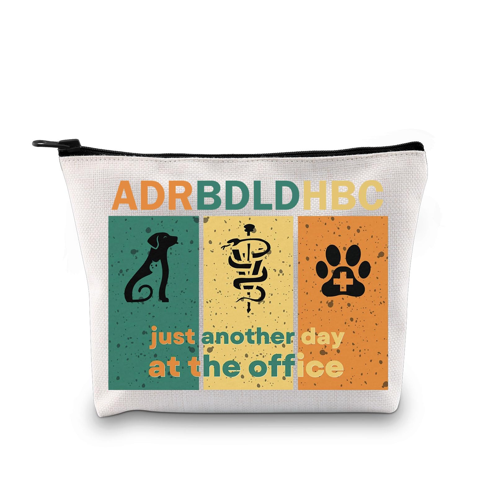 Vet Tech Makeup Bag Veterinarian Appreciation Gift Veterinary Medicine Graduation Gift Veterinary Nurse Assistant Zipper Pouch (ADRBDLDHBC Bag EU)