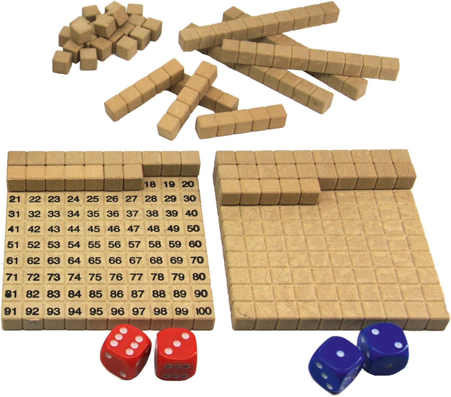 WISSNER Mathespiel - Hunderterraum, Unspecified Or Natural Wood Color, Unspecified" Or "Natural Wood Color, Medium