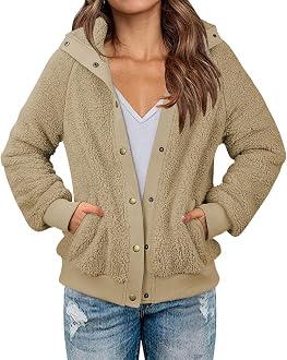 VTSGN Women's Sherpa Jacket Fleece 