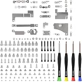Risidamoy for iPhone 15 Plus Complete Screws Metal Bracket Replacement | Full Set Inner Screws with Metal Plate Cover Replace with Fix Tool Screwdrivers for A3094 A2847 A3093 A3096