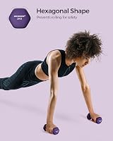 SONGMICS Dumbbells Set of 2 1 kg Hex Neoprene Coated Purple SYL902P02 view 7