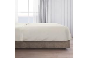 BIOWEAVES 100% Organic Cotton 1 Flat Sheet Only, 300 Thread Count Soft Sateen Weave GOTS Certified Top Sheet - Natural, Twin