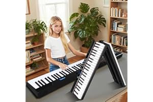 Coolmusic Portable Piano Keyboard Foldable: Portable Keyboard Piano 88 keys Semi-Weighted keyboard Electric Folding Piano Kit