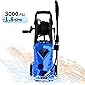 WHOLESUN 3000PSI Electric Pressure Washer 1600W 1.8GPM High Power Washer Machine with Spray Gun & 5 Nozzles Blue