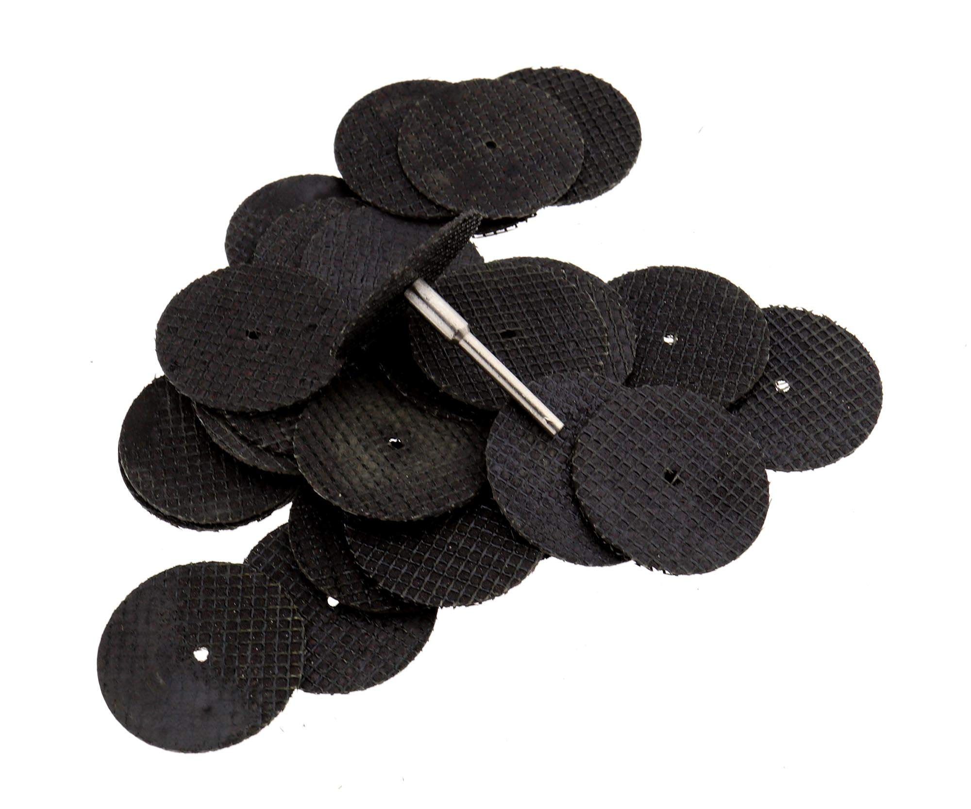 Be In Your Mind 32mm Resin Cutting Discs 30pcs Fiberglass Cut Wheels with Rod for Rotary Grinding Abrasive Tools