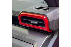 JDMCAR Dashboard Side Air Vent Outlet A/C Decorative Cover Trim Compatible with 2024 2025 2026 Toyota Tacoma and 2025 2026 Toyota 4Runner Accessories, Car Interior Trim Decoration Covers (2 PCS, Red)