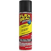 Flex Seal Spray Rubber Sealant Coating, Waterproof, Black, 14 oz, 1-Pack | Stops leaks fast, seals out water, air, moisture, prevents rust, paintable, flexible, gutters, roof repair, RV, wood, metal