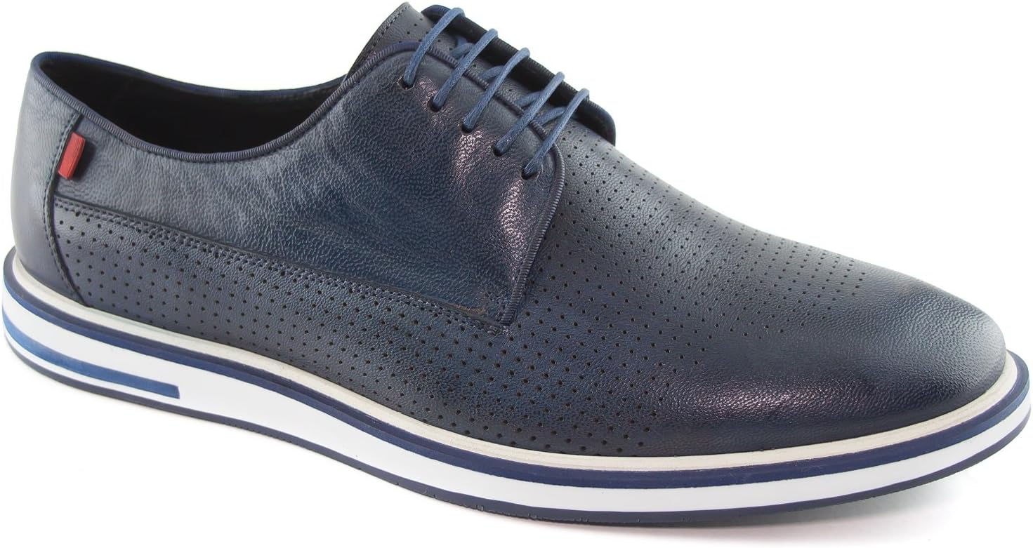 Men's Genuine Leather Made in Brazil Casual Manhattan Lace-Up Marc Joseph NY