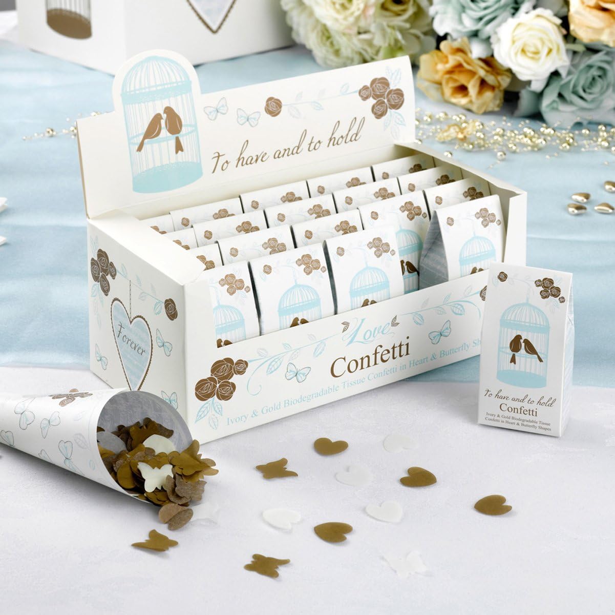 To Have And To Hold Biodegradable Tissue Paper Wedding Throwing Confetti (20 Cartons)