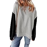 SHEWIN Sweatshirt for Women Casual Long Sleeve Crewneck Lightweight Pullover Tops Loose Sweatshirts