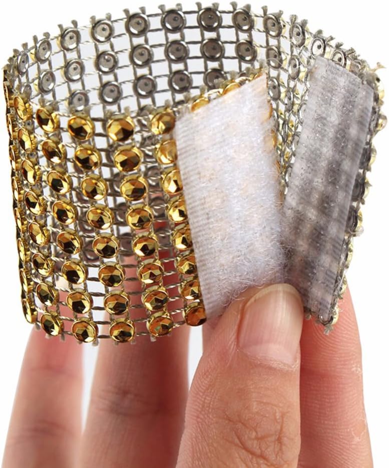 Yuengs 100 PCS Napkin Rings Sparkly Adornment for Wedding