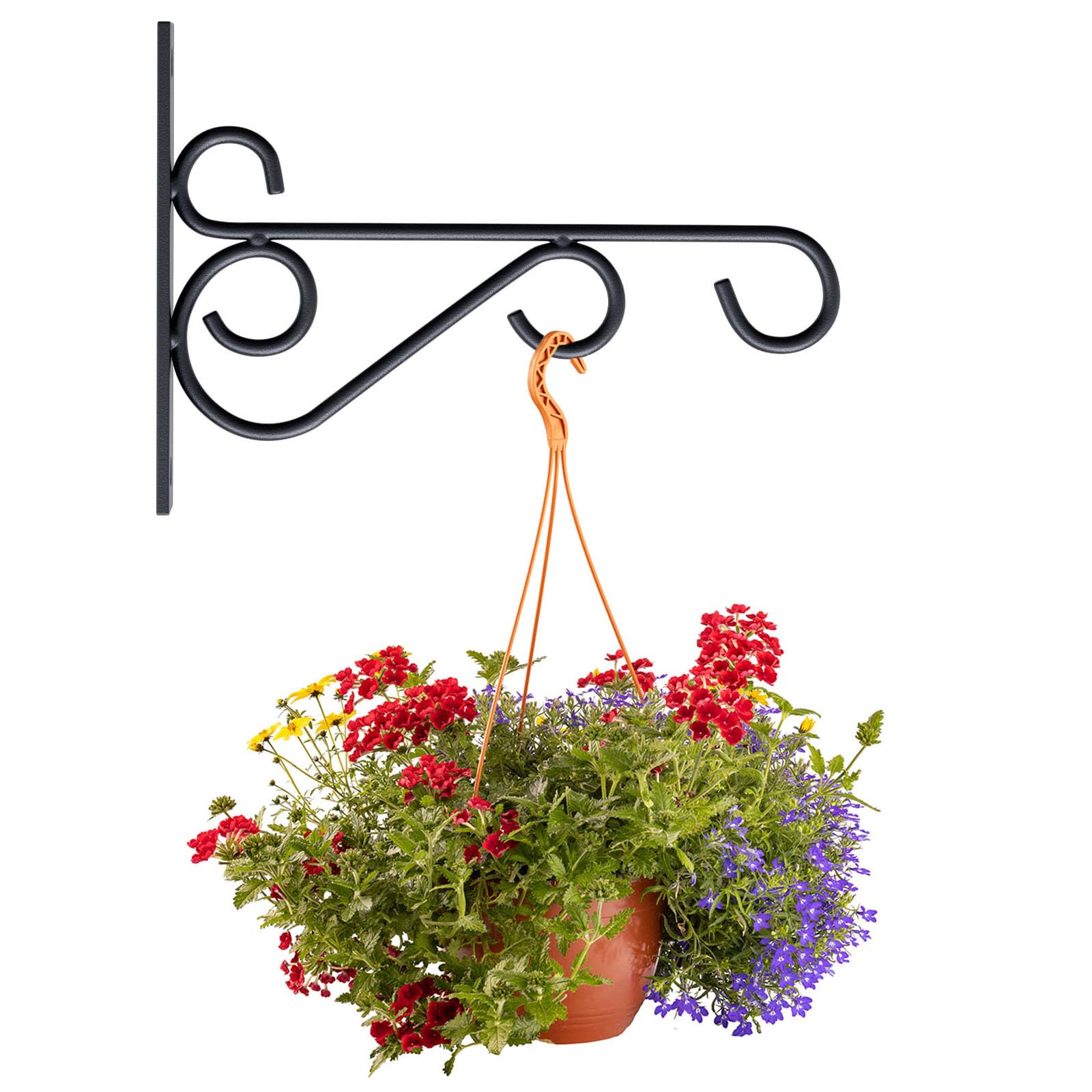 Photo 1 of Ajimy Plant Hanger Hook 2 Pack Plant Hangers Outdoor Indoor Heavy Duty Hanging Basket Hooks Wall Plant Hanger for Fence Lantern Bird Feeder Wind Chimes Decorative