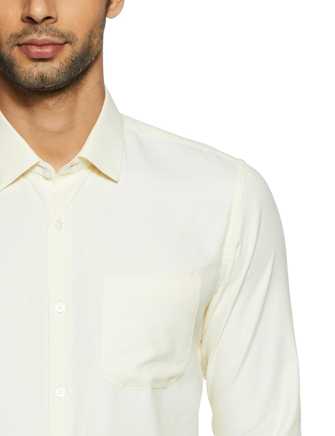 peter england men's solid slim fit formal shirt