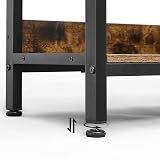 VASAGLE Industrial Bookshelf 6 Compartments Rustic Brown Black 120x33x80 cm view 8