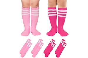 American Trends Kids Toddler Soccer Socks Stripes Uniform Knee High Tube Long Youth Soccer Baseball Socks for Boys Girls