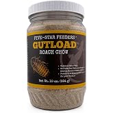 Five-Star Feeders Roach Gutload Formula &ndash; Nutrient-Rich Pre-Feeding Diet for Dubia Roaches and Feeder Insects &ndash; 10 oz Plastic Jar