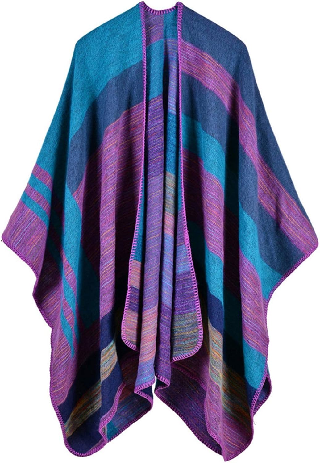 Womens Warm Wrap Shawl Extra Large 51"X 59" Plus Size Scarf Purple