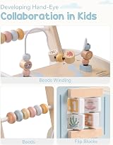 ROBOTIME Wooden Baby Walker with Wheels Height Adjustable Speed Control Kids view 4