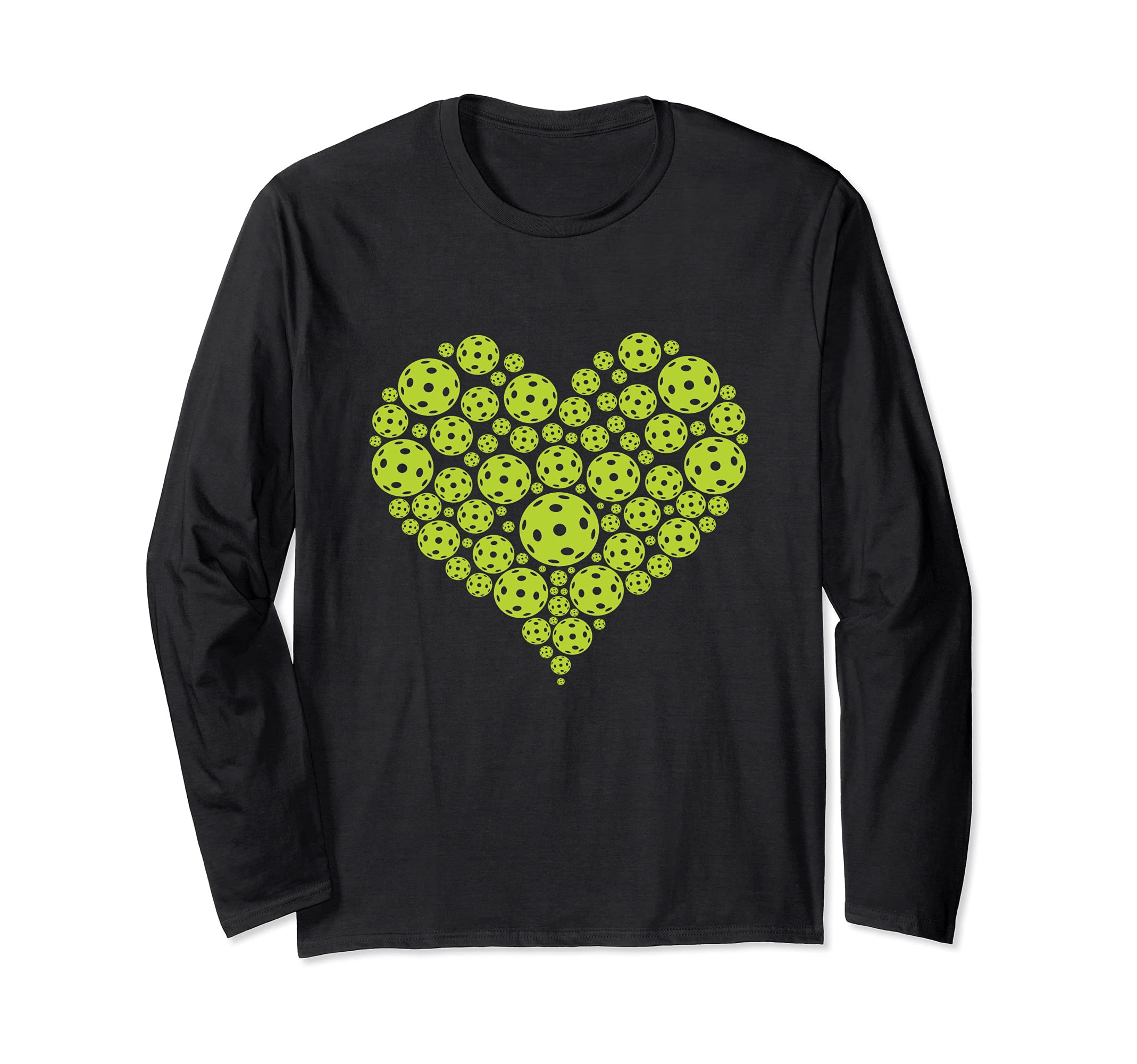 Pickleball Heart Professional Pickleball Game Players Long Sleeve T-Shirt