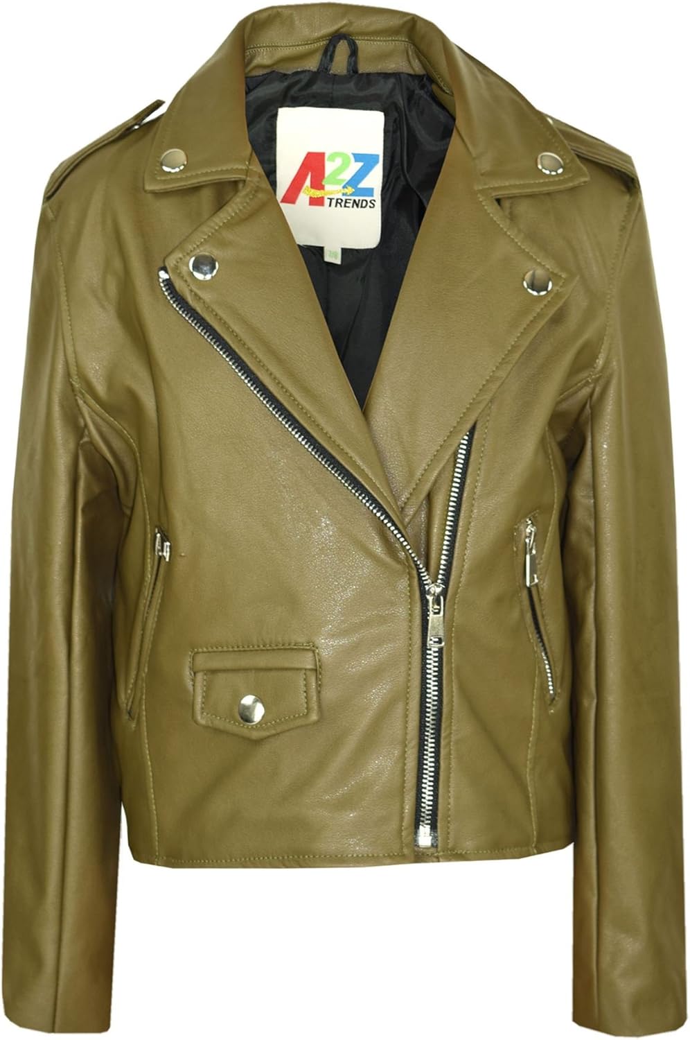 amazon com kids jackets girls designer s pu leather jacket zip up biker coat 5 13 years clothing kids jackets girls designer s pu leather jacket zip up biker coat 5 13 years