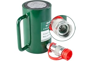 UTZIKO 20T Hydraulic Cylinder Ram Single Acting 4" Inch Stroke 20T Hydraulic Cylinder Jack Lifting Jack Ram Portable Single Acting Lifting Cylinders with 4 Inch Stroke (20T 4" Stroke)