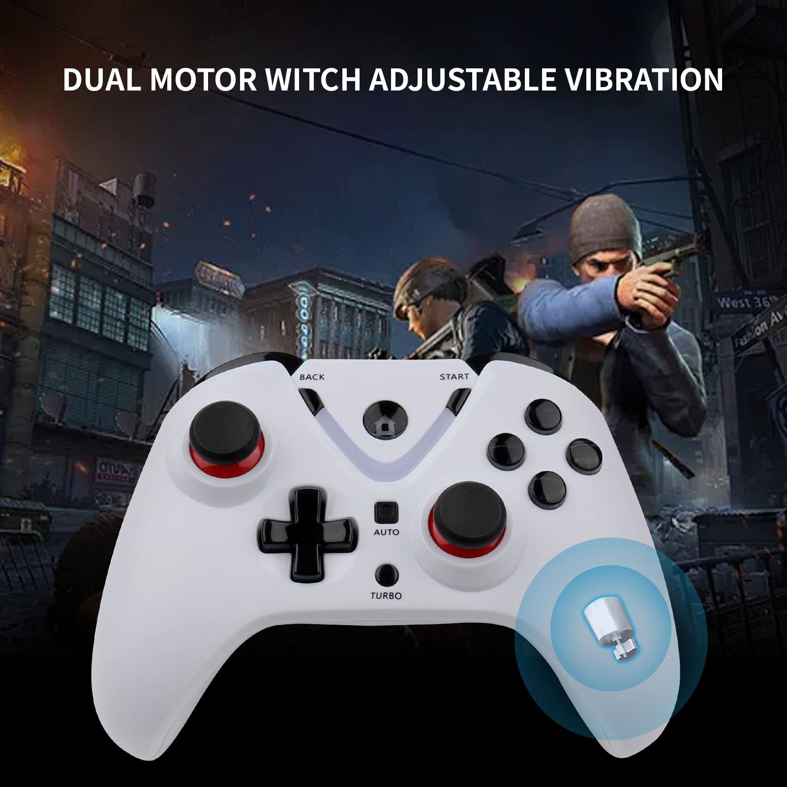 ROTOMOON Wireless Game Controller with LED Lighting Compatible with Xbox One S/X, Xbox Series S/X Gaming Gamepad, Remote Joypad with 2.4G Wireless Adapter, Rechargeable Battery