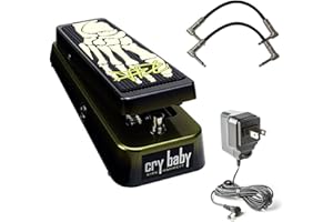 MXR Dunlop KH95 Kirk Hammett Signature Cry Baby Wah Pedal Bundle with 2 Patch Cables and Dunlop 9V Power Supply