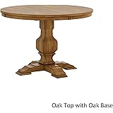 Inspire Q Eleanor Two Tone Round Solid Wood Top Dining