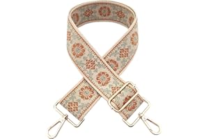 SWTOOL 2" Wide Handbag Strap Purse Straps Replacement Adjustable Guitar Strap Cross-Body Bag Straps with Gold Metal Buckles