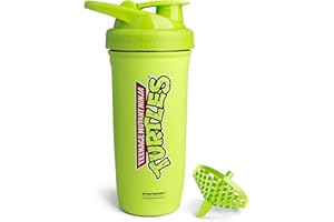 Smartshake TMNT Reforce Stainless Steel Protein Shaker Bottle - Non Insulated Unisex Gym Bottle | Metal Shaker Bottles - 900 ml | 30 oz - Leakproof Screw-on Lid - BPA Free | (Light Green)