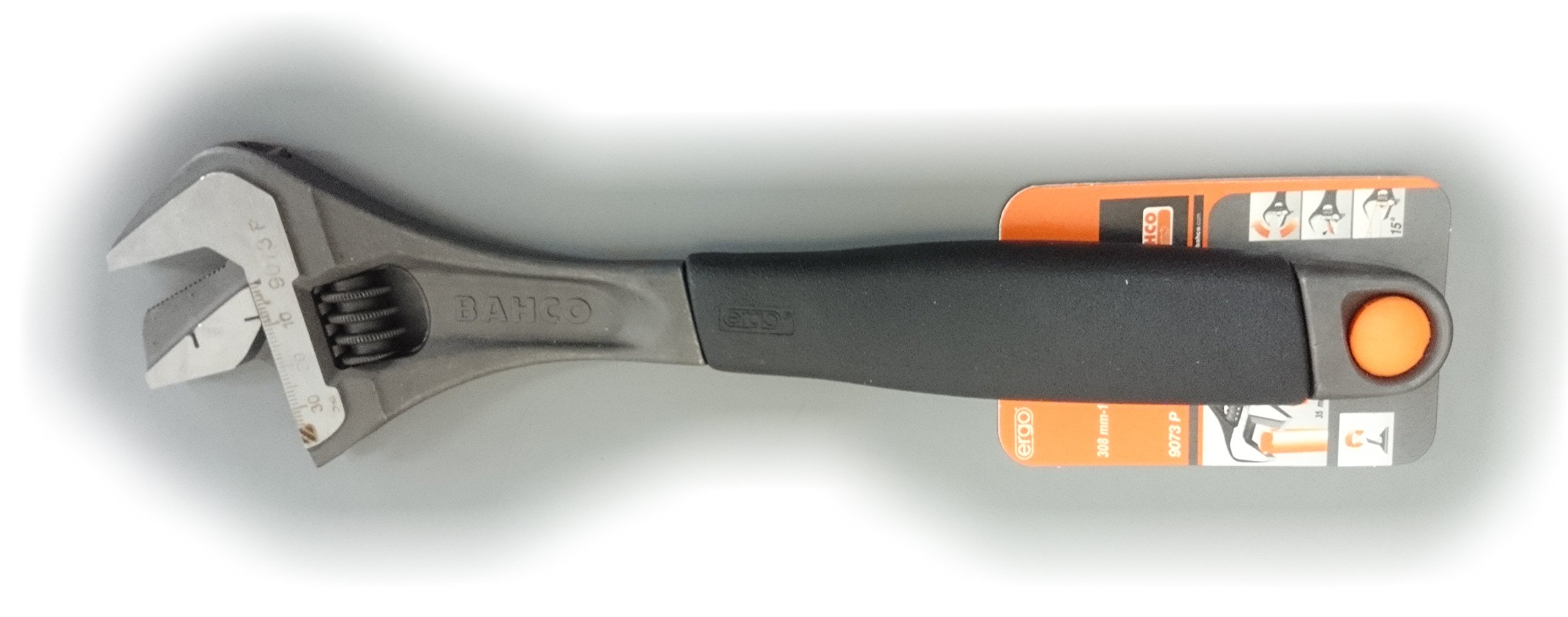 Bahco 9073P Black Ergo Adj Wrench 12IN Rev Jaw