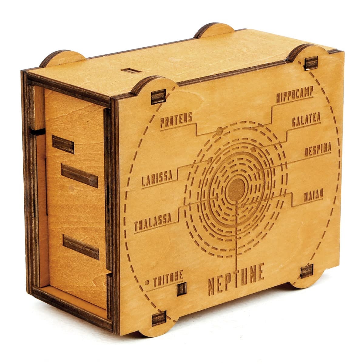 Logica Puzzles art. Neptune - Brain Teaser in Wood - Secret Box - Difficulty 5/6 Incredible - Star Adventures Series