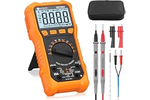 Neoteck 6000 Counts Digital Multimeter for DC AC Voltage/Current TRMS Voltmeter with Test Probe Auto Range Multimeter with NC