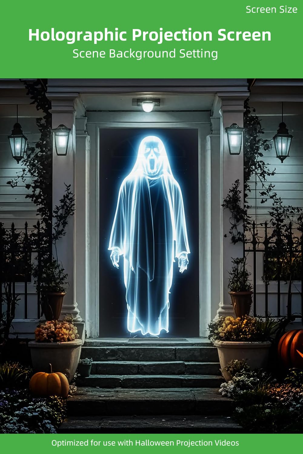 Photo 1 of 40" x 60"Holographic Rear Projection Screen White: Indoor projectors Screens Hang Wall Mount for Projection Halloween Videos Movie Night