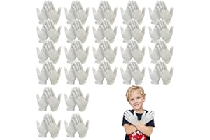White Gloves Kids 24 Pairs 6Inch Cotton Kids White Gloves Soft & Comfortable for Thicken Labor Protection Work for Children H